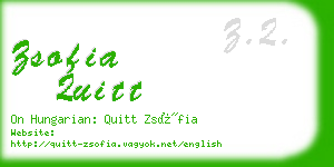 zsofia quitt business card